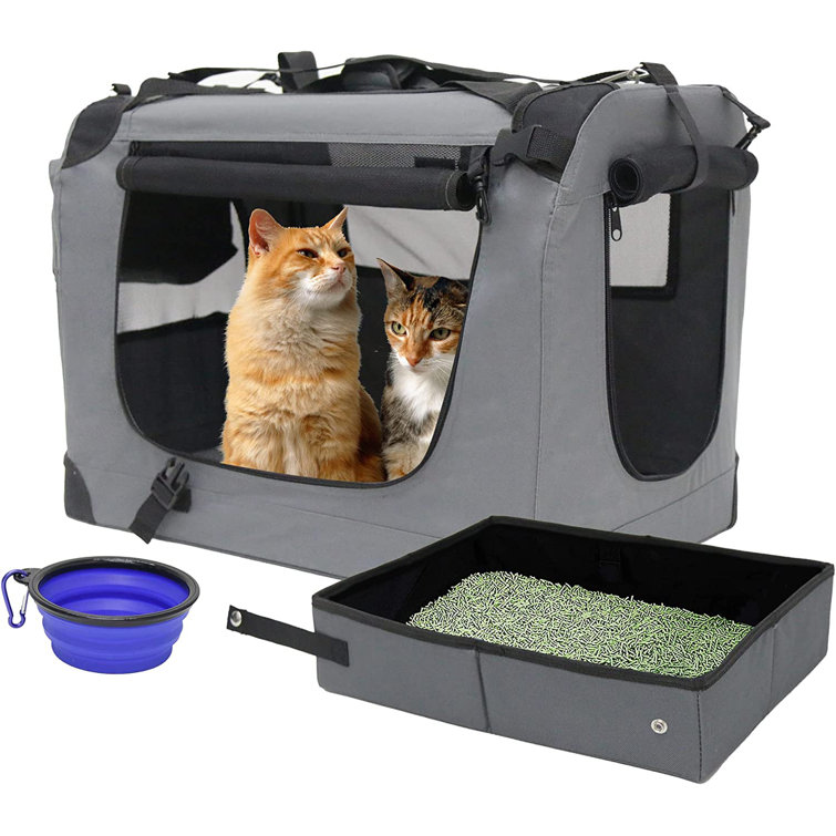 Cat cage outlet with litter tray